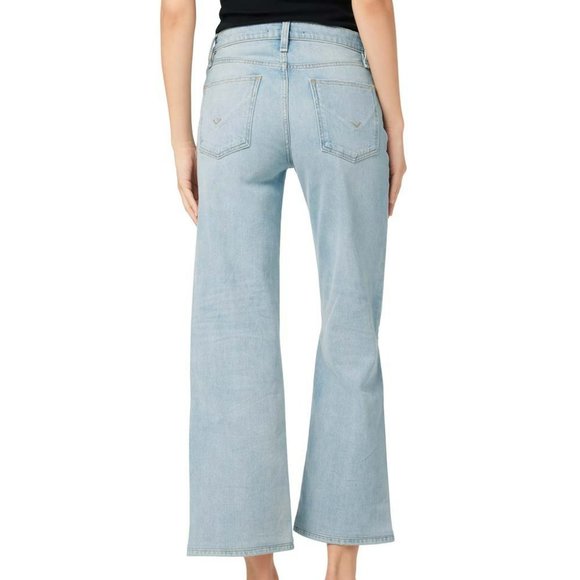 Hudson | Memory Denim Distressed Rosie Wide-Leg Ankle Jeans - Picture 5 of 8